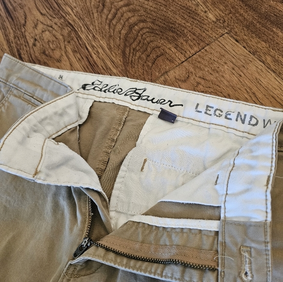 Eddie Bauer Khaki Pants Flat Front Casual - Picture 4 of 7